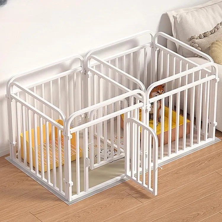 小型宠物狗围栏耐用养狗栅栏隔离门加粗不锈钢狗笼子室内狗围栏