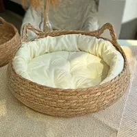藤编猫窝狗窝四季通用猫咪窝睡觉的窝夏天窝睡窝夏季凉窝宠物窝垫