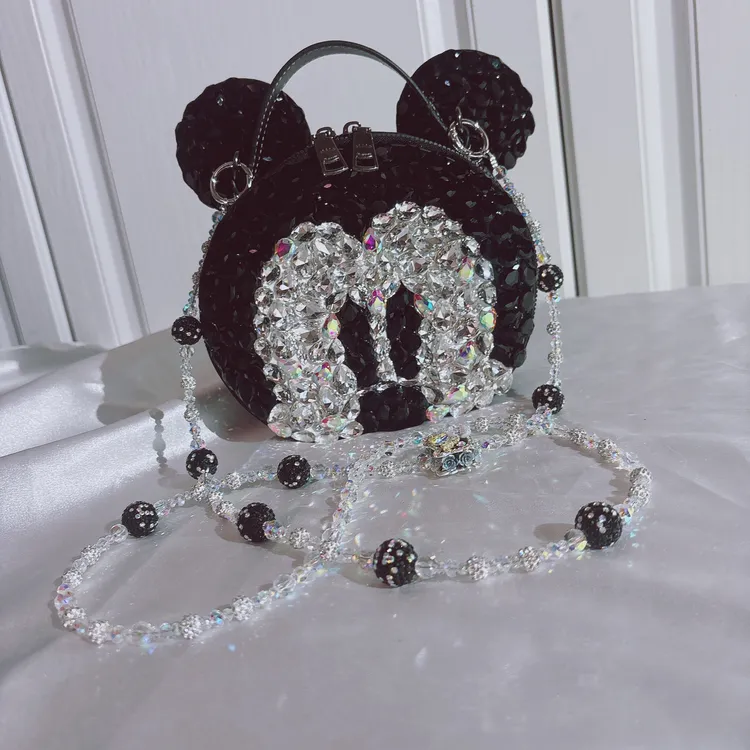 M  0039   重工镶钻百搭满钻精美可斜挎可手提卡通造型时尚包