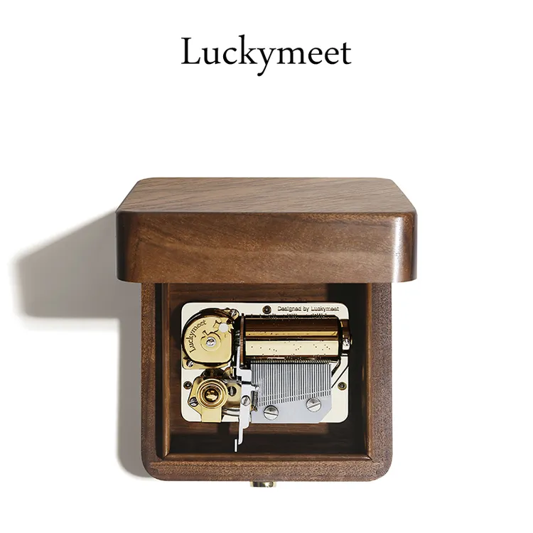 Luckymeet LUCKYBOX 36音阶Pro级实木八音盒 可定制音乐 黑胡桃木