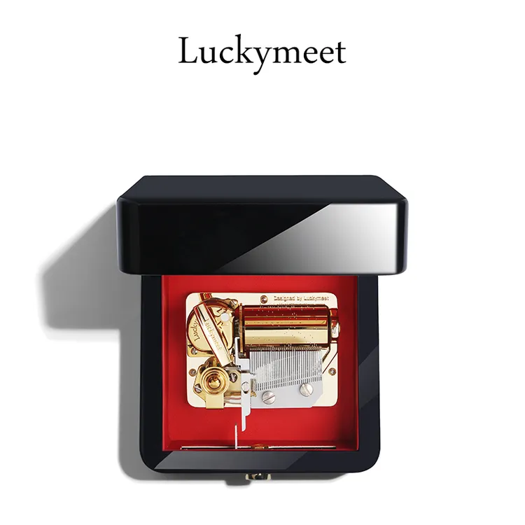 LuckymeetLUCKYBOX 36音阶Pro级烤漆八音盒 可定制音乐 真皮内饰