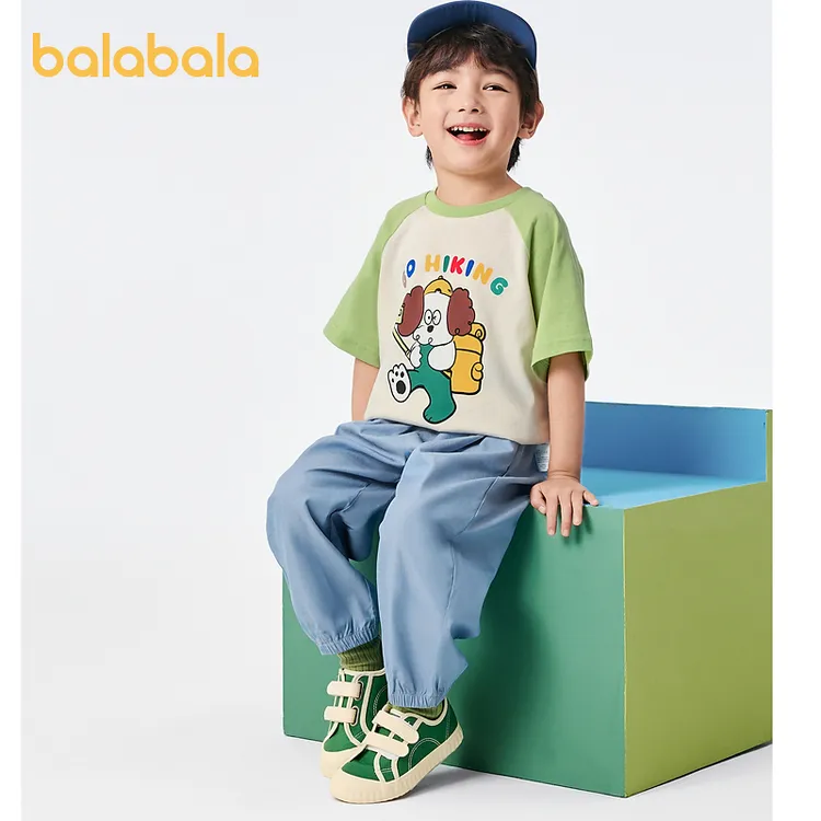 巴拉巴拉童装儿童套装男童短袖衣服夏装女童印花208224119211