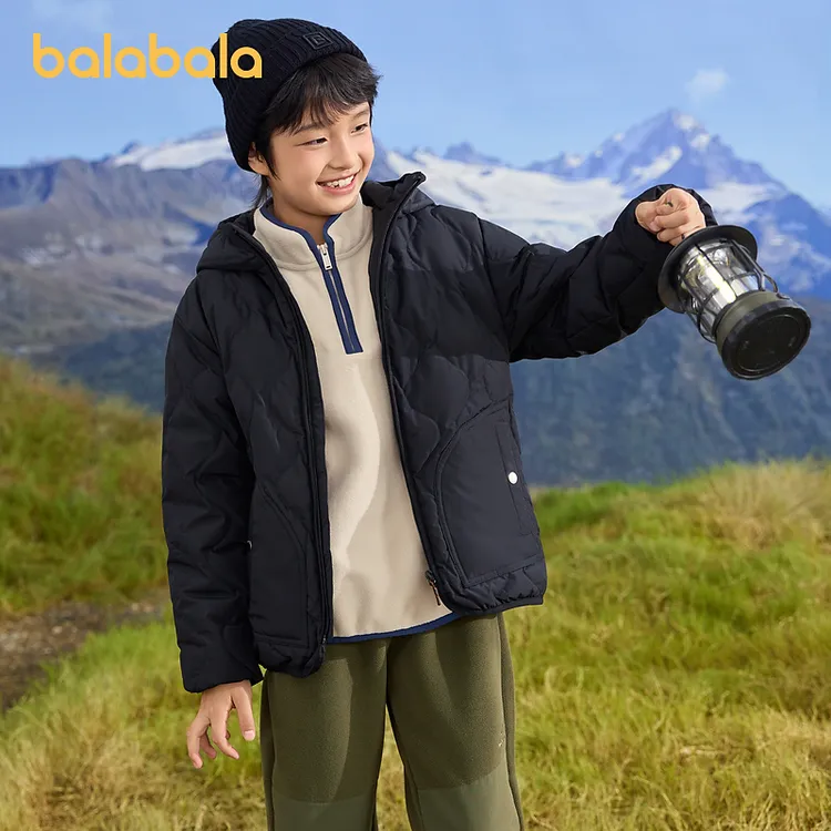 巴拉巴拉童装儿童轻薄羽绒服男童女童冬季中大童短款外套