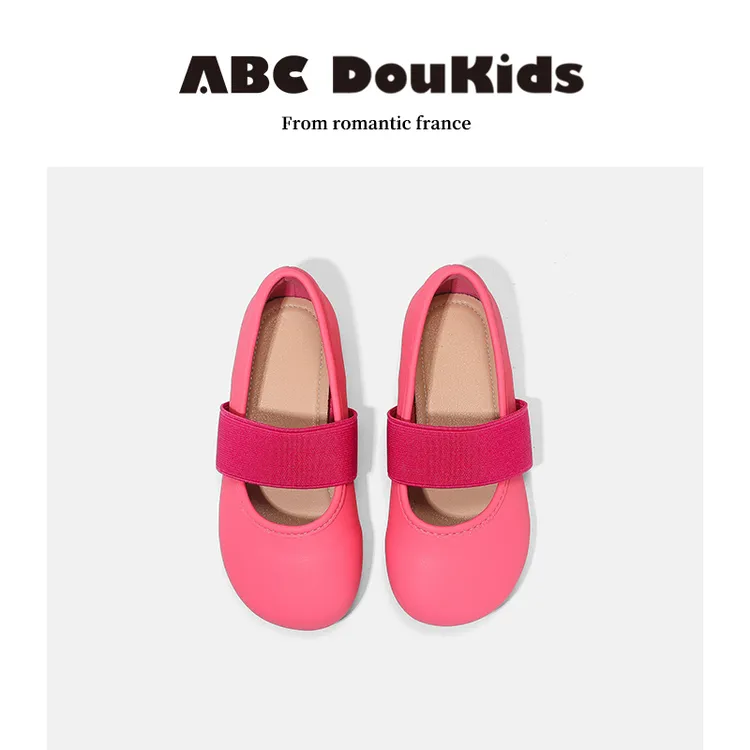 ABC Doukids女童小皮鞋2025春秋新款儿童软底舞蹈鞋百搭公主鞋子