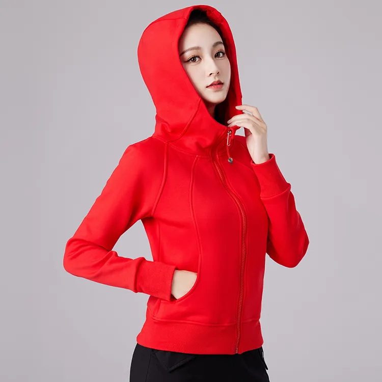 XVRV【清仓】2025新款baby绒连帽拉链开衫外套显瘦百搭瑜伽服