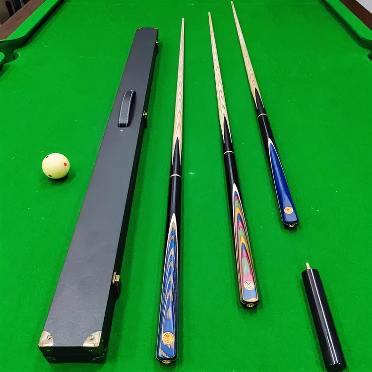 蓝色球杆小头中头大头高级白蜡木专业中式球九球斯诺克黑八台球杆