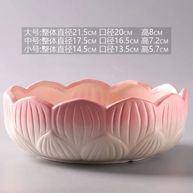 铜钱草睡莲花盆碗莲专用水养绿植物器皿容器水仙花盆无孔水培陶盆