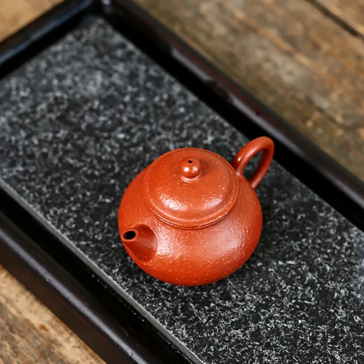 直发宜兴紫砂壶手工原矿朱泥水平小品壶功夫茶具家用泡茶家用新品