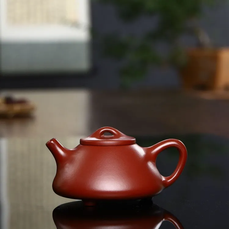 正宗紫砂壶原矿大红袍茶壶子冶石瓢名家王国望手工泡茶具单壶