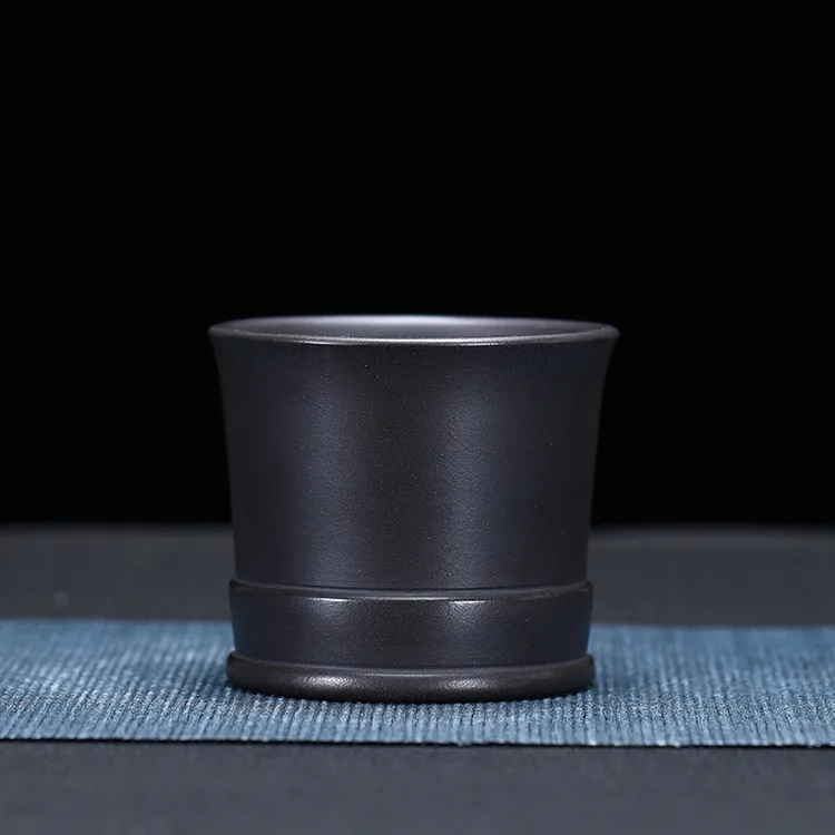 宜兴紫砂杯品茗杯功夫茶杯单杯口杯石黄宽口小茶杯子家用新品