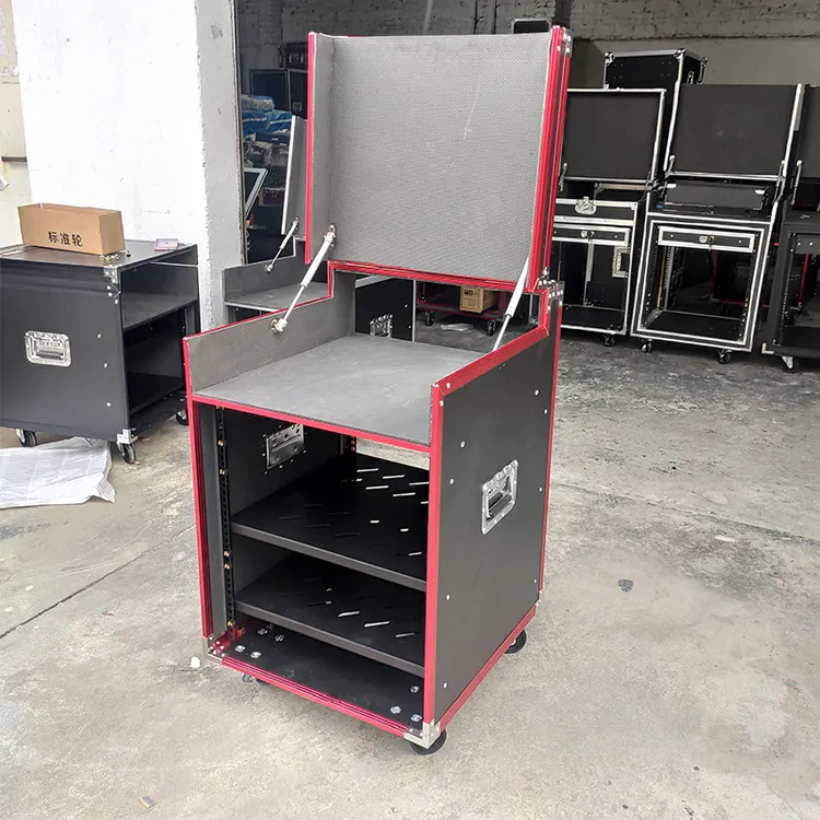 10U专业功放机航空箱机柜KTV家用架音响开上盖调音台柜箱12U16U箱