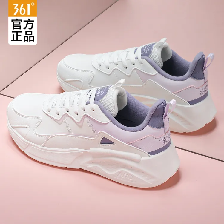 361女鞋运动鞋2025秋季新款皮面防水减震跑步鞋官方正品休闲跑鞋