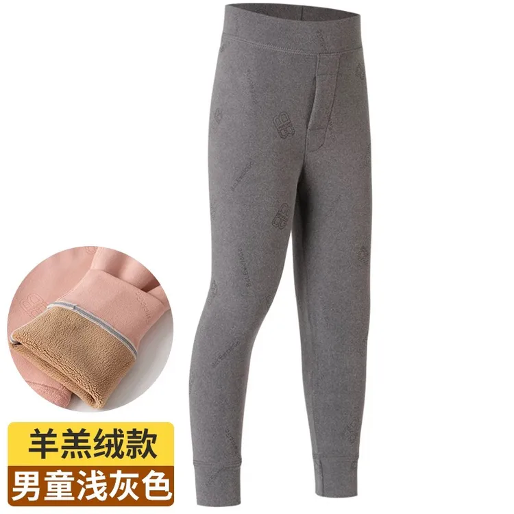 8082 儿童学生校服神裤女童内穿男童德绒秋裤一体绒打底裤棉裤