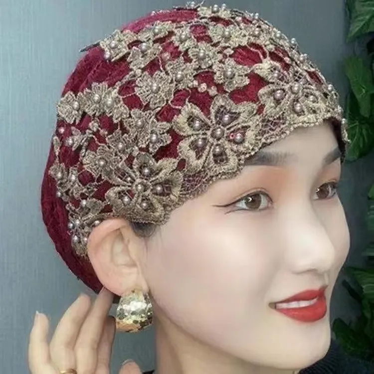 遮白发头饰帽子款纱巾女春夏新款回族头巾盖头妈妈款方便头套帽子