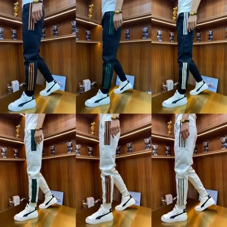 秋冬新款百搭男士休闲裤时尚潮流修身小脚裤男束腿卫裤运动加厚