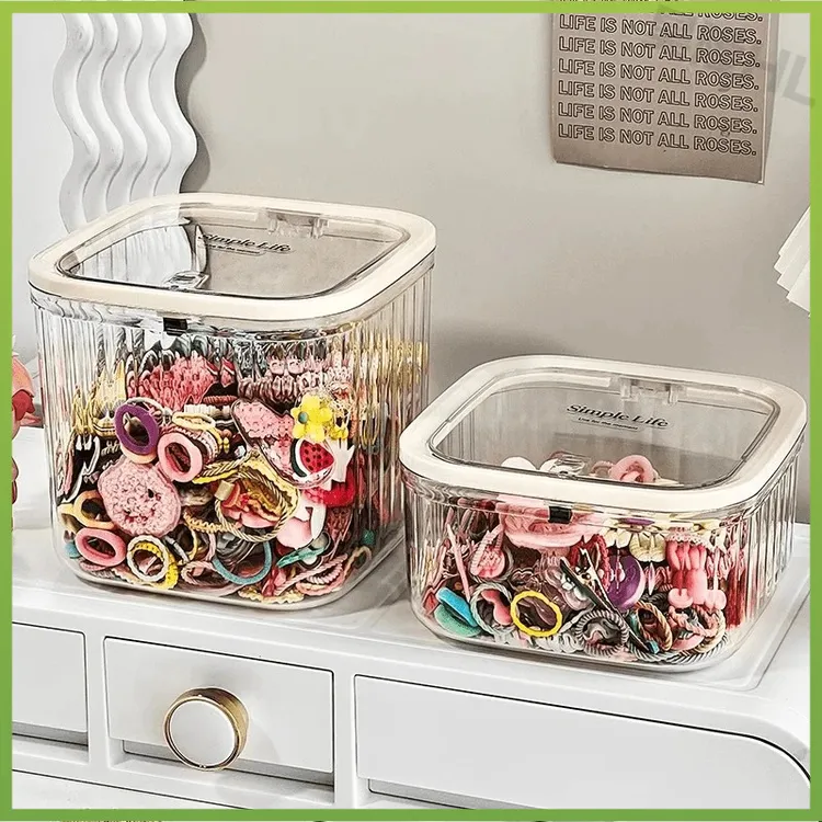 创意大眼桌面垃圾桶家用发饰发圈收纳盒简约实用精品家居生活用品