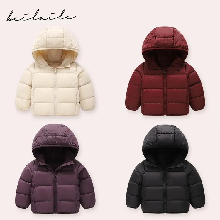 【三防带帽轻羽绒外套 小乐妈咪】婴儿童羽绒服男女宝宝轻羽绒外套