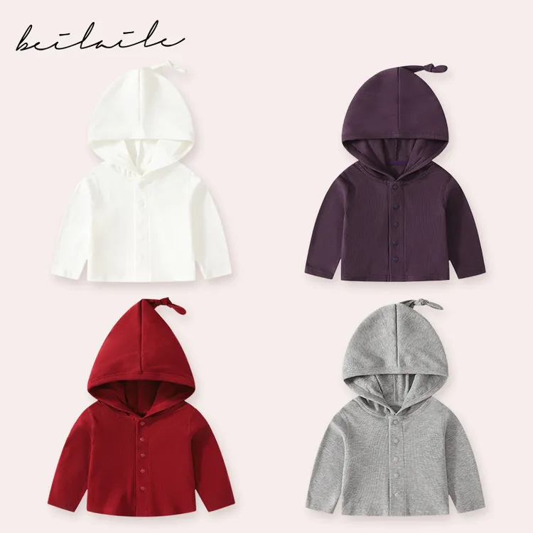 【巫师帽百搭T 螺纹肌理】婴儿上衣秋冬儿童秋装巫师帽衫G12