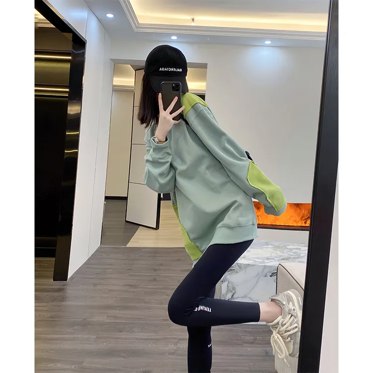 早初秋圆领卫衣女春秋款2024新款爆款设计感独特别致小众炸街外套