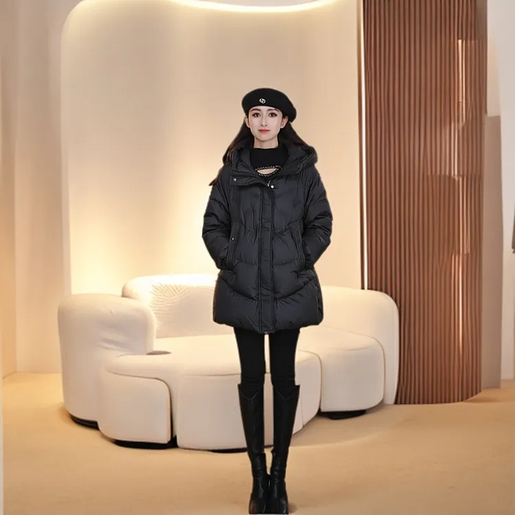 YAYA/鸭鸭2025年女款流行外套秋冬中长款羽绒服时尚洋气百搭女装