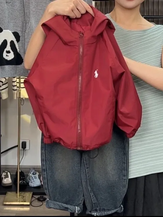 亲子装男女童外套春秋款洋气三防风衣夹克连帽冲锋衣外套潮