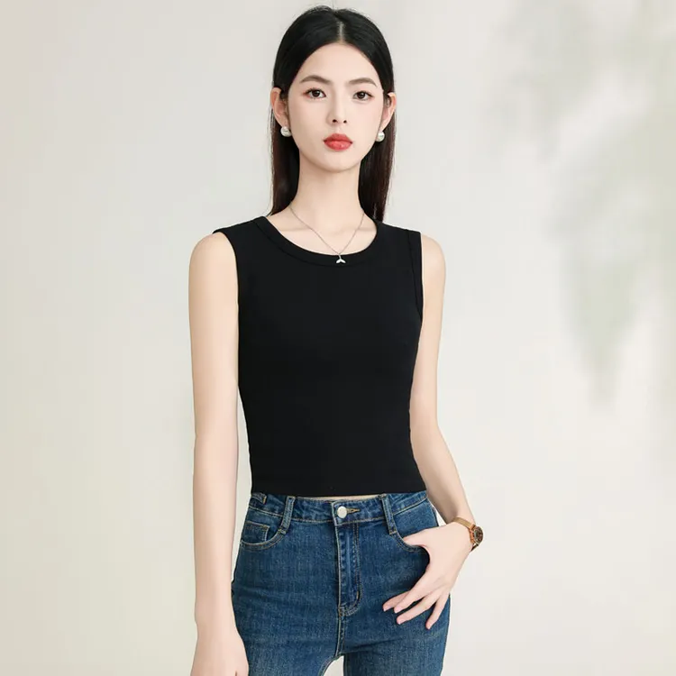 2024春夏新款带胸垫打底内搭可外穿吊带背心女韩版无袖显瘦性感女