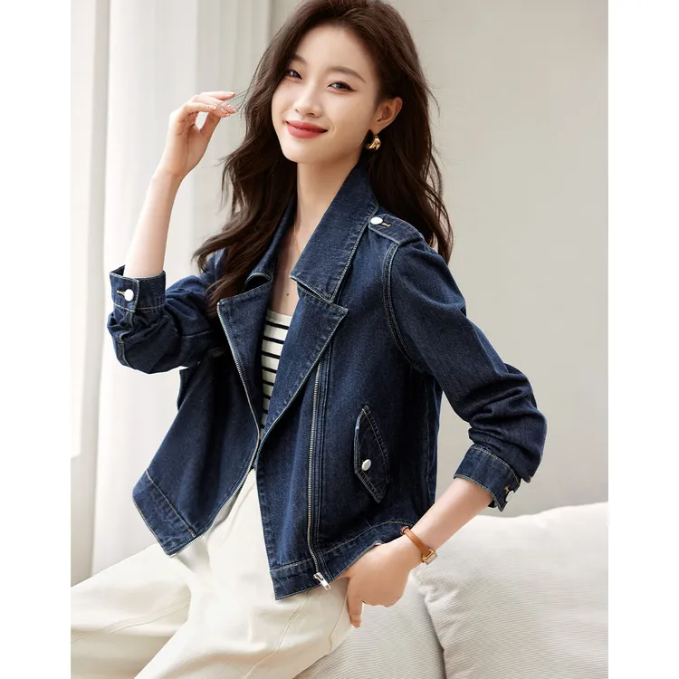 【正肩牛仔夹克外套】2025春时髦休闲百搭设计感牛仔外套