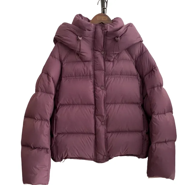 云感泡芙感羽绒服短款加厚面包服休闲外套冬百搭连帽运动女羽绒服