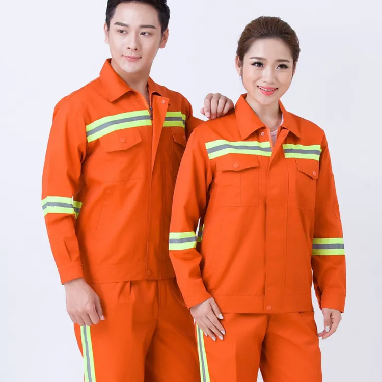 环卫工作服春秋长袖耐磨公路养护环境卫生工程反光条防护工作服