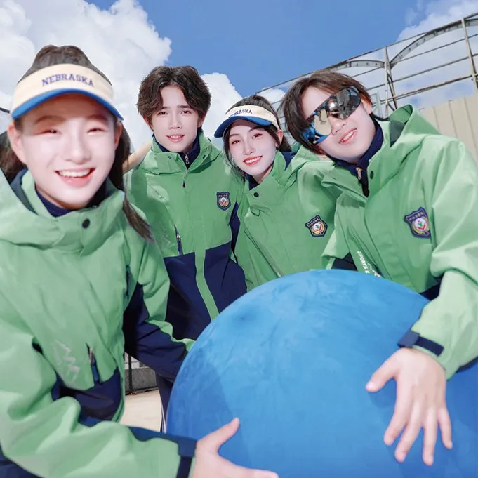 中小学生服装拉链衫加厚拉链连帽冬季校服运动棉袄保暖棉服冲锋衣