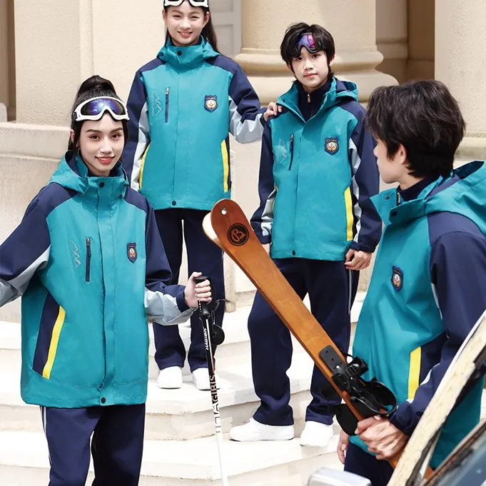 冲锋衣秋冬季校服中小学生年段服棉衣秋冬季24新款深圳南宁厦门款