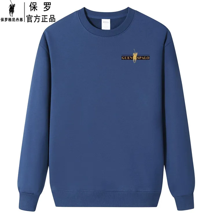 保罗格尼丹恩纯棉圆领卫衣男秋冬加绒加厚上衣宽松长袖情侣打底衫