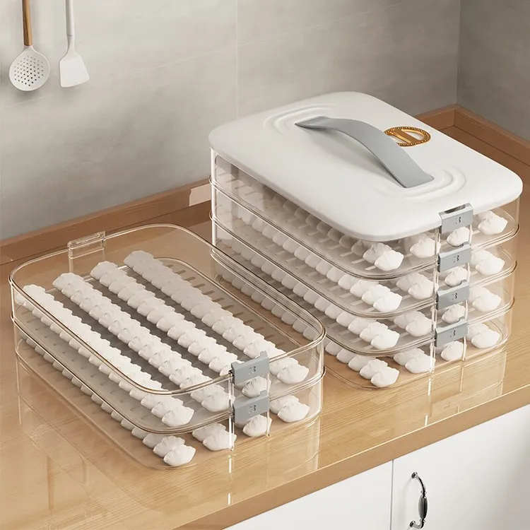 饺子收纳盒冰箱用冷冻盒水饺馄饨速冻盒厨房面条密封保鲜盒家用