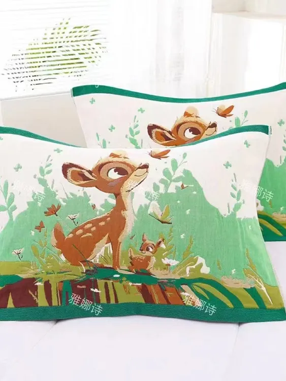 加大加厚纯棉纱布枕巾一对装单人十层柔软亲肤透气高档家用学生