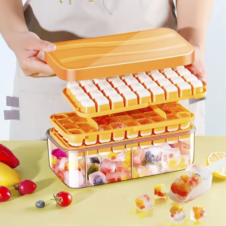 冻冰块模具冰块制冰机家用制冰盒带盖储冰盒冰块制冰神器家用