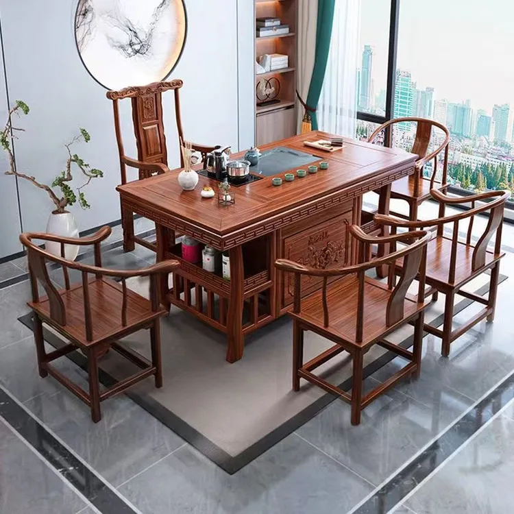 2024新款椅组合客厅家用办公茶桌茶台烧水壶泡茶专用茶具套装一体