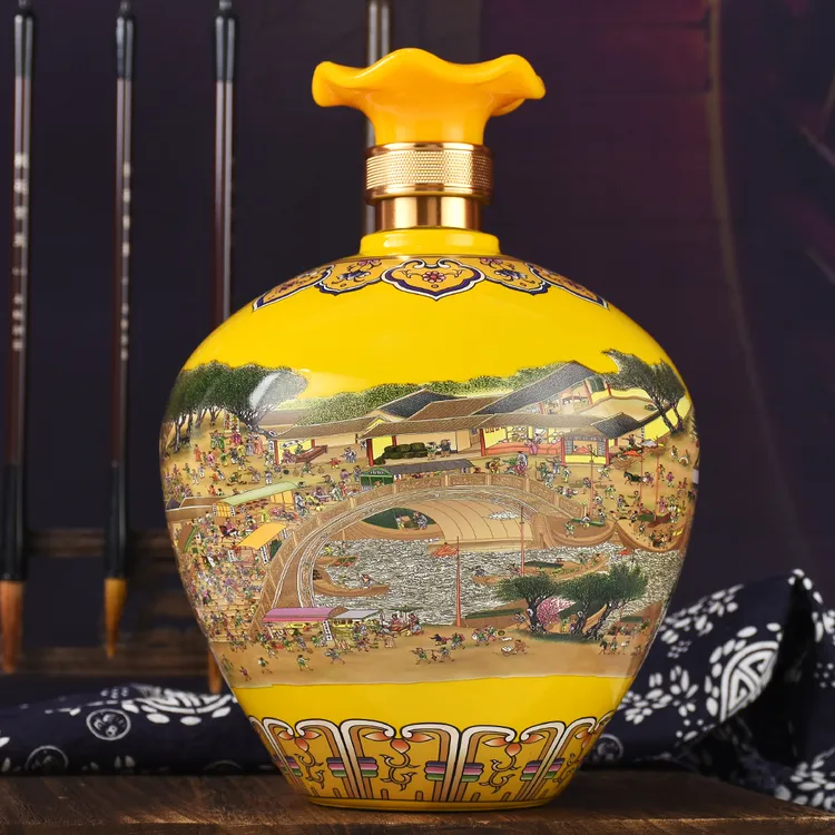 杏师山西杏花白酒大坛酒清香型白酒粮食原浆酒清明上河图酒53度