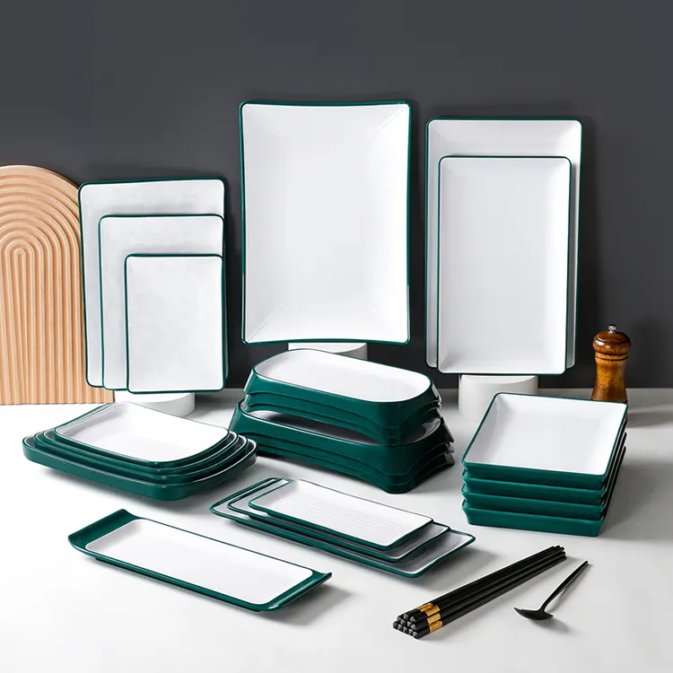 密胺盘子长方形商用酒店火锅菜盘餐盘仿瓷配菜烤肉碟子烧烤专用盘