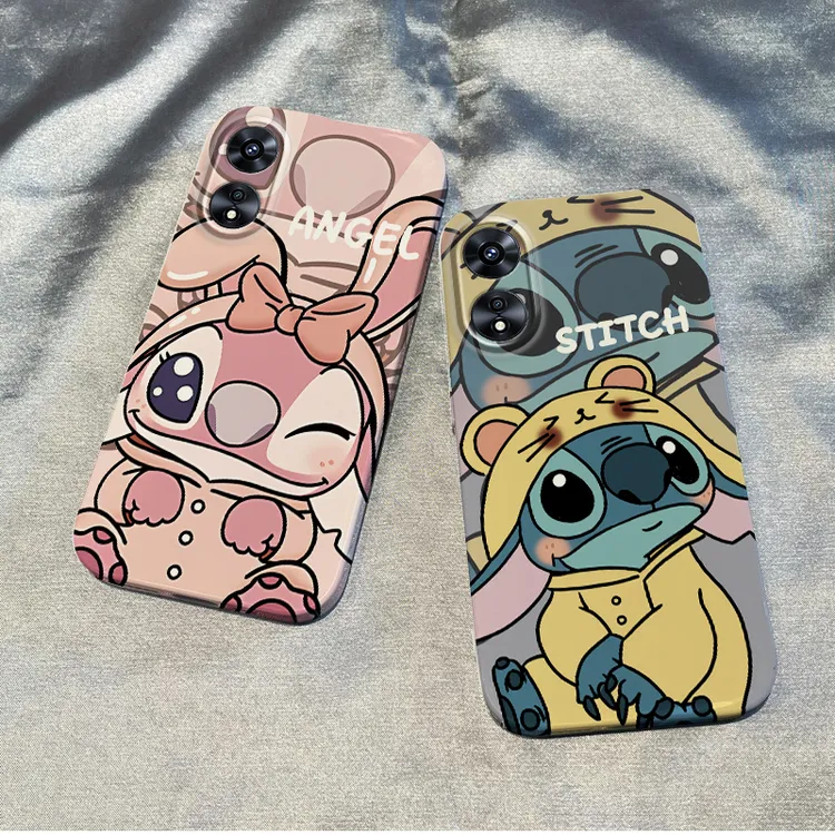 OPPOA1x手机壳硬可爱安琪史迪仔PHJ110男女A58X适用菲林保护套潮