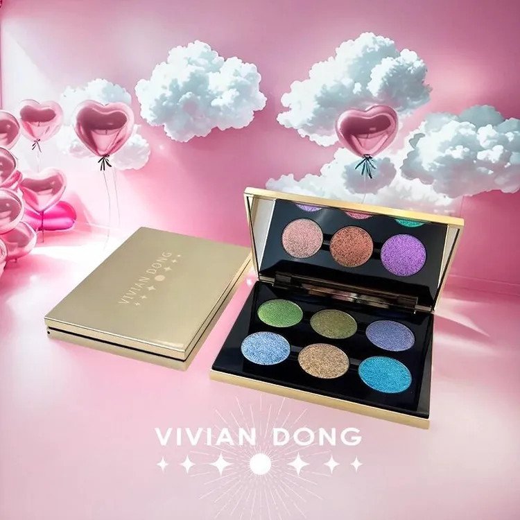 VIVIAN DONG光遇六色眼影盘高光变色龙偏光渐变多色爆闪持久显色