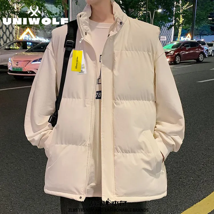 战狼本色秋冬季立领青春潮流保暖加厚百搭外套休闲运动防寒马甲男