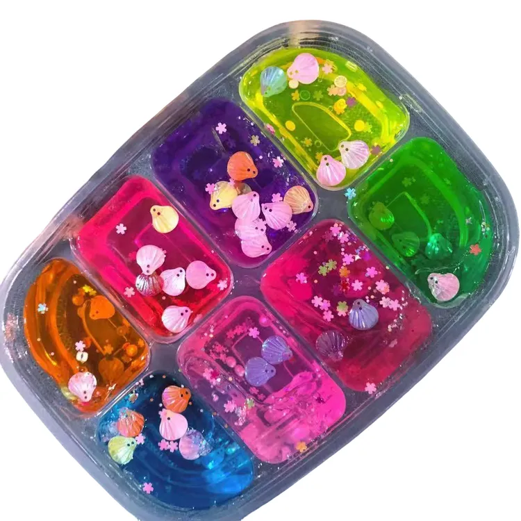 网红新款安全无毒水晶泥起泡胶透明史莱姆彩泥儿童水晶网红泡泡胶