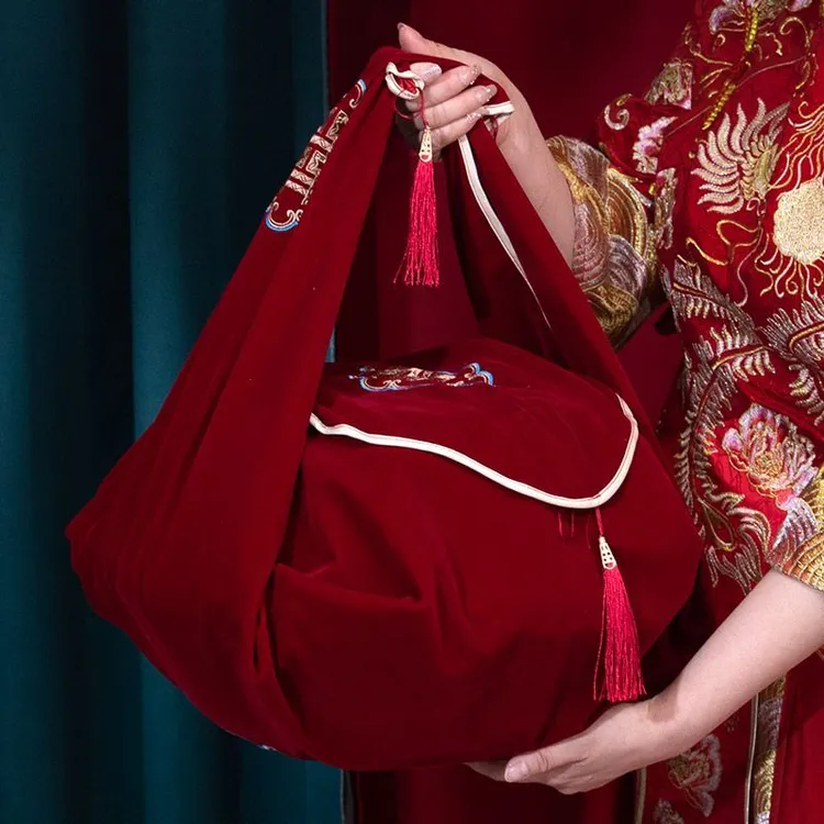 结婚包袱皮专用女方陪嫁结婚包袱皮刺绣大号红包袱布婚庆用品大全