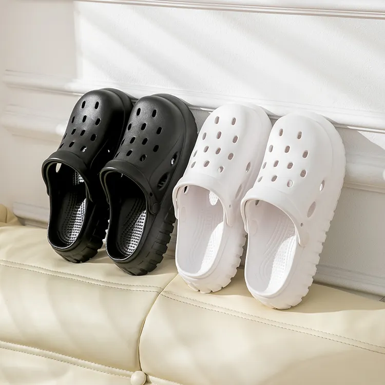 厚底包跟款洞洞鞋男士情侣夏季软底外穿防滑包头护士透气ins舒适1