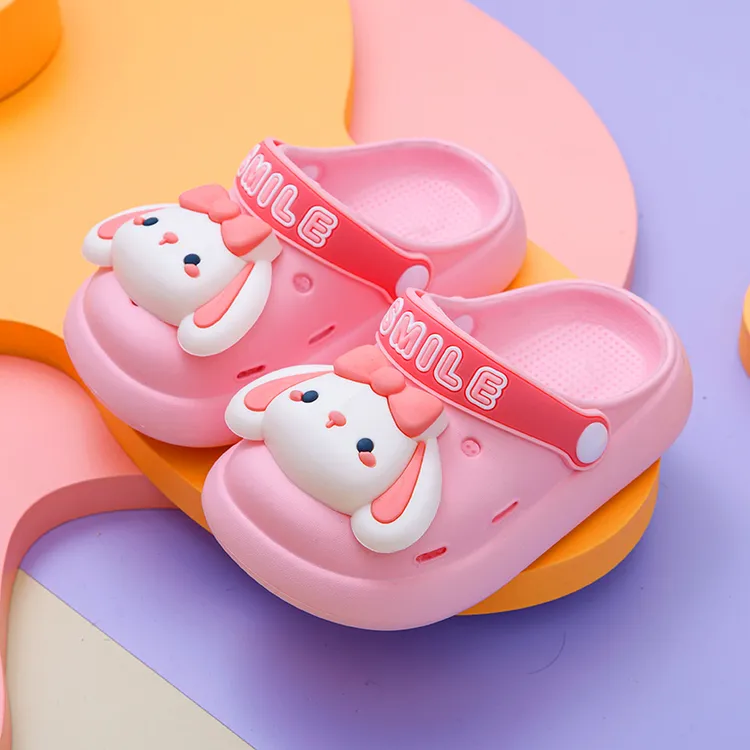 儿童女包头洞洞鞋防滑软底透气可爱卡通舒适耐磨百搭外穿轻盈时尚