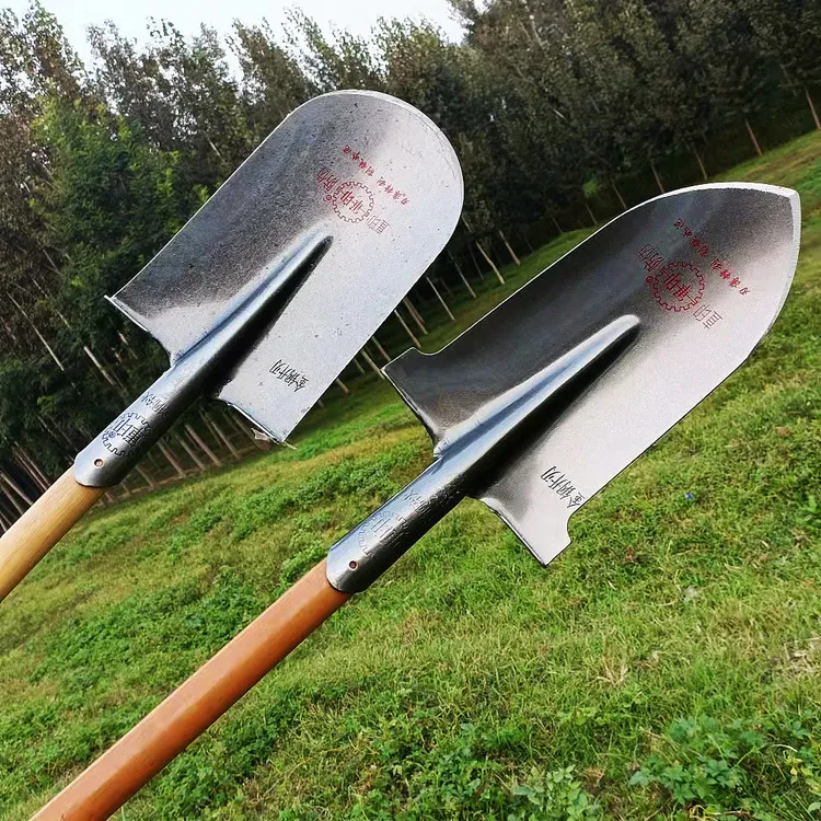 妙创军印挖沟挖树尖锹挖土农用种植铲全钢加厚铁锹铁铲