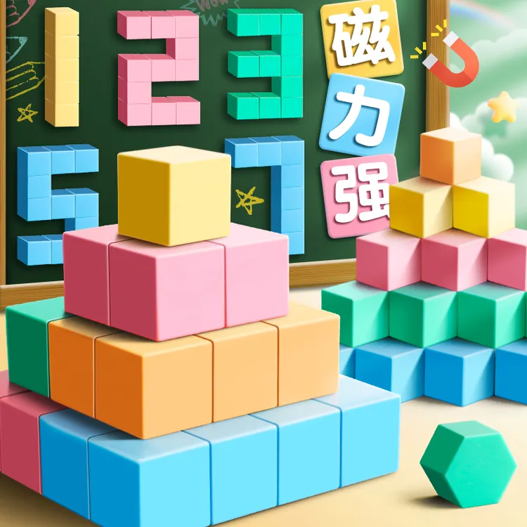 磁力正方体数学教具立体几何模型小学图形学具益智积木