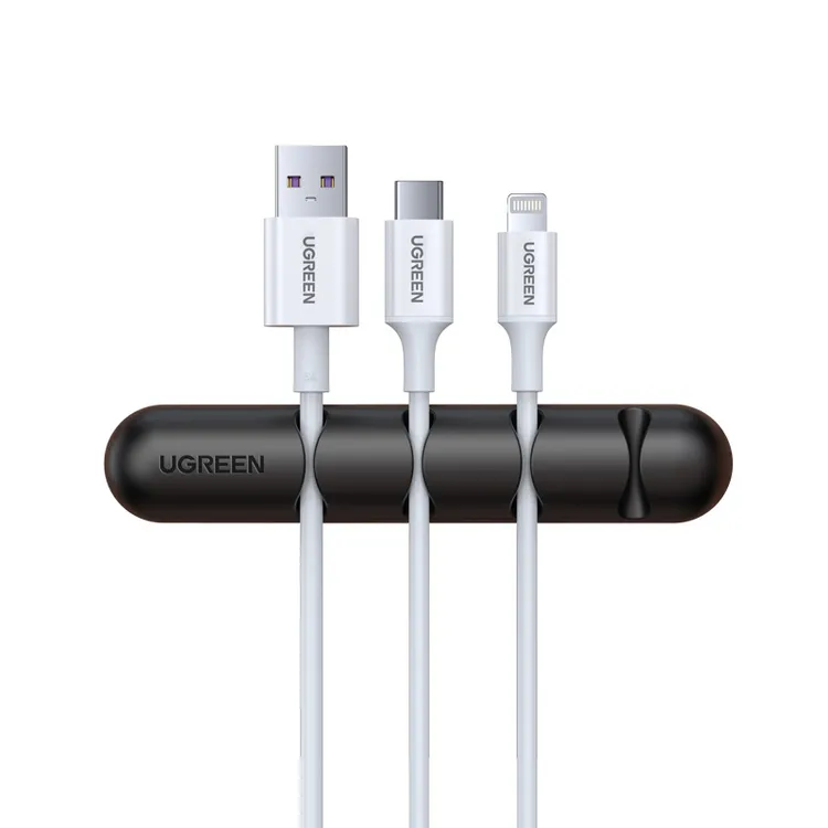 绿联桌面理线器数据线收纳耳机绕线器路整理固定器固线夹床头办公