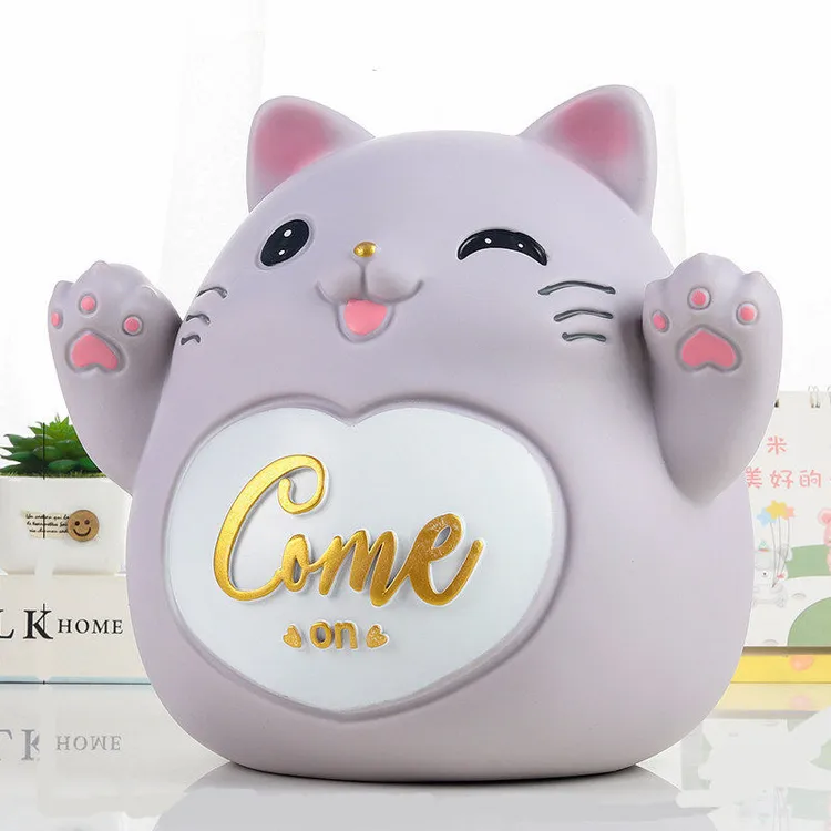 卡通可爱猫存钱罐大号可存可取防摔储蓄罐创意女孩儿童节生日礼物