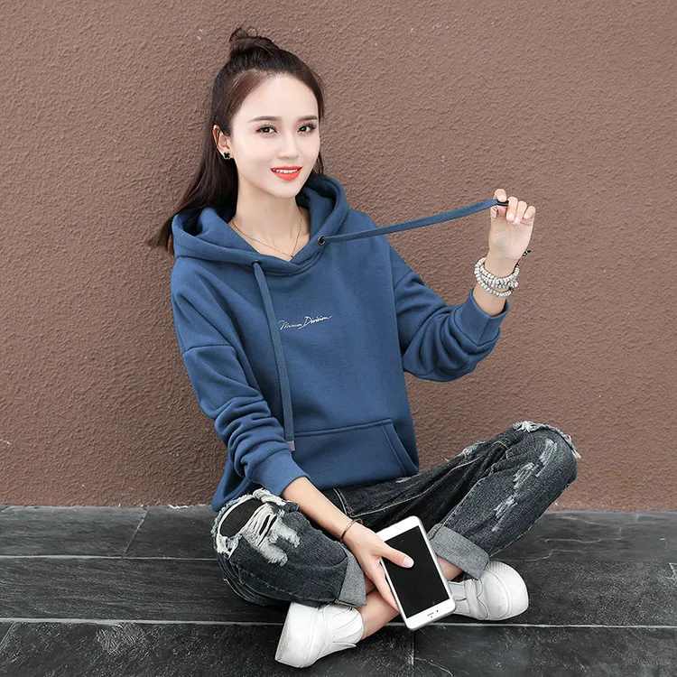 加绒卫衣女2025年秋冬季新款韩版宽松时尚减龄洋气小个子上衣外套